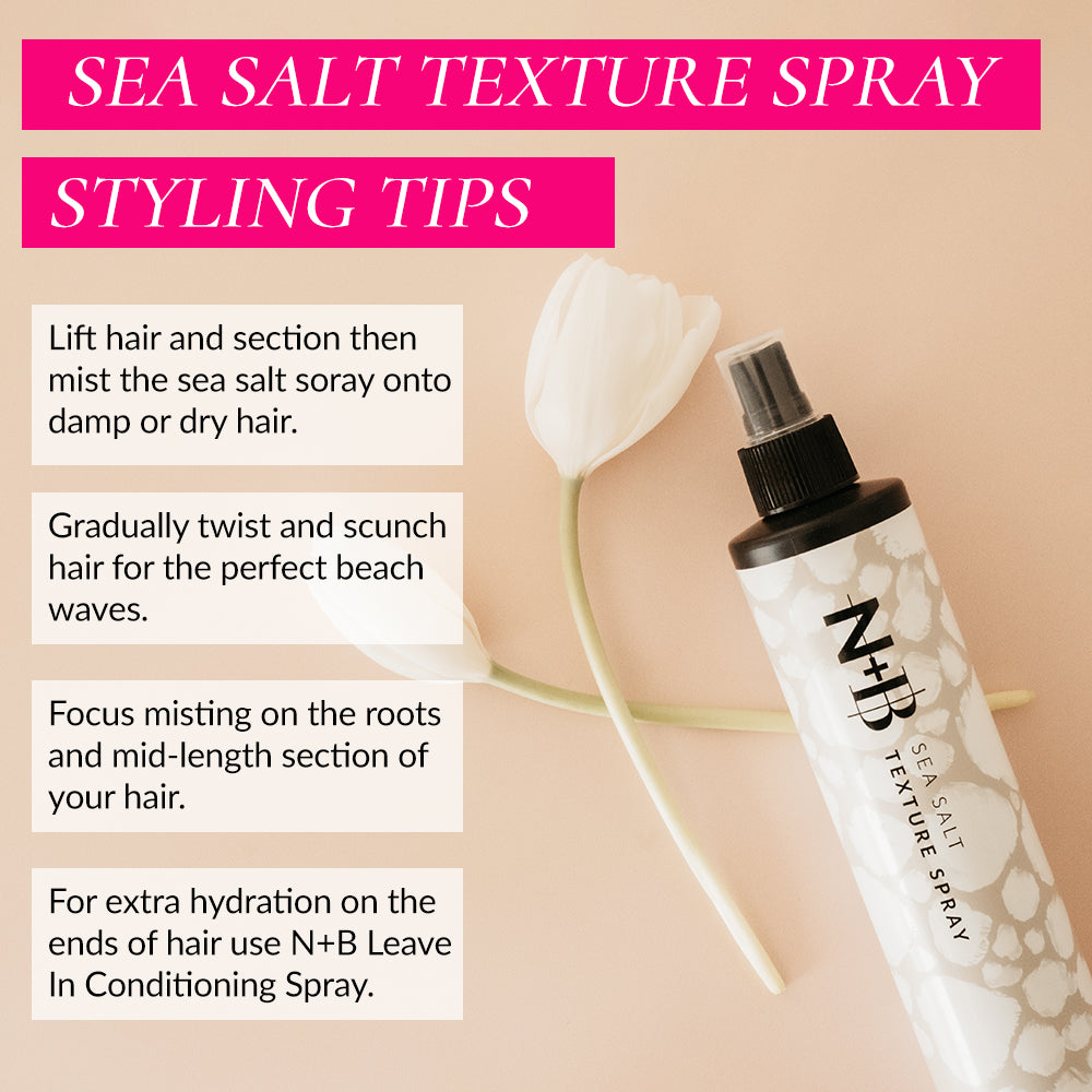 Nicole + Brizee Sea Salt Spray for Texture and Beach Waves, 10 oz
